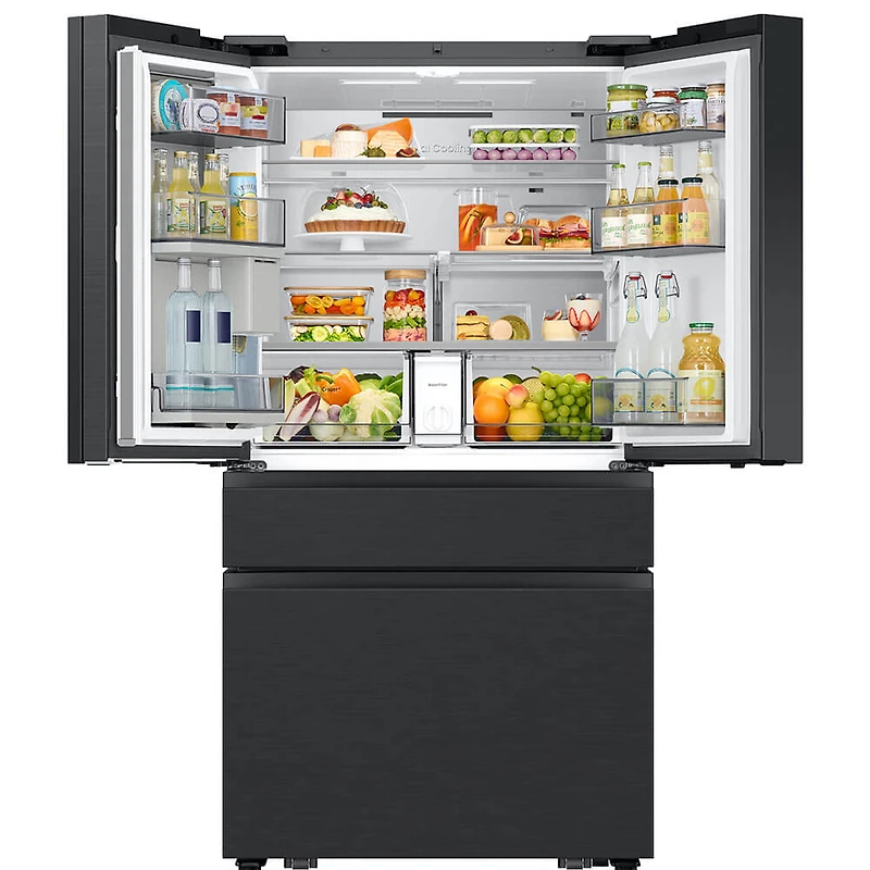 23 Cu. Ft. Black Counter-Depth 4-Door French Door Smart Refrigerator