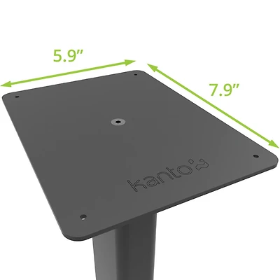 34 inch Universal Bookshelf Speaker Floor Stand (Pair) - Black