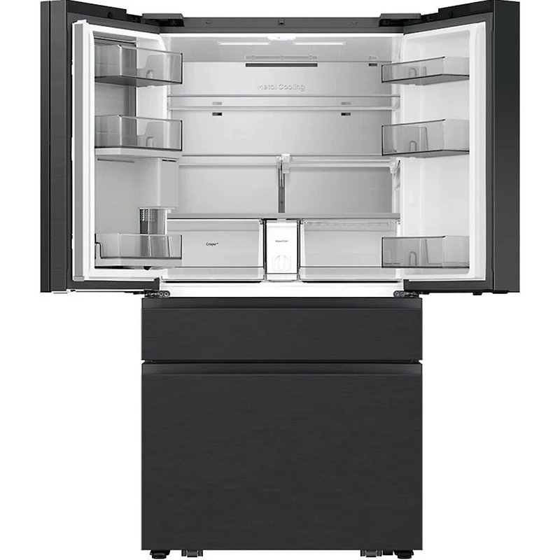 29 Cu. Ft. Bespoke Charcoal 4-Door French Door Smart Refrigerator with AI Family Hub