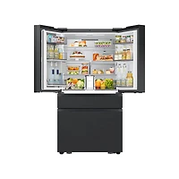 29 Cu. Ft. Bespoke Charcoal 4-Door French Door Smart Refrigerator with AI Family Hub
