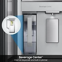 29 Cu. Ft. Bespoke Charcoal 4-Door French Door Smart Refrigerator with AI Family Hub