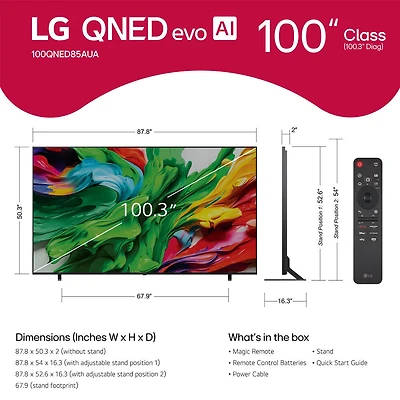 inch Class QNED85A Series 4K evo AI MiniLED Smart webOS TV (2025