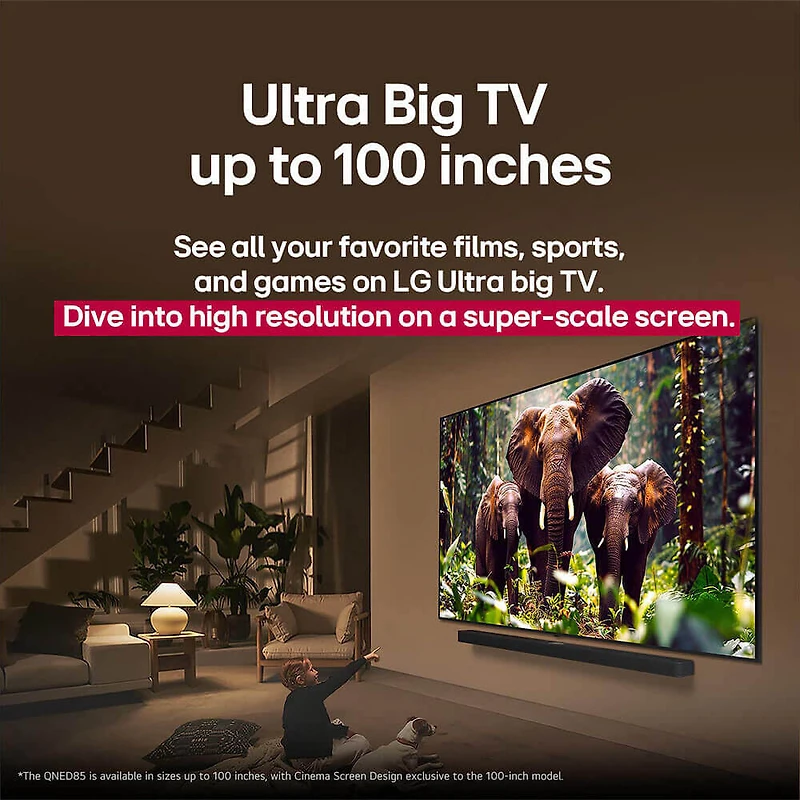 inch Class QNED85A Series 4K evo AI MiniLED Smart webOS TV (2025