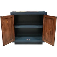 Aubrey 2 Door Console - Passport Blue/Mahogany