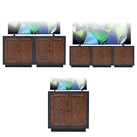 Aubrey 2 Door Console - Passport Blue/Mahogany