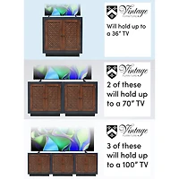 Aubrey 2 Door Console - Passport Blue/Mahogany