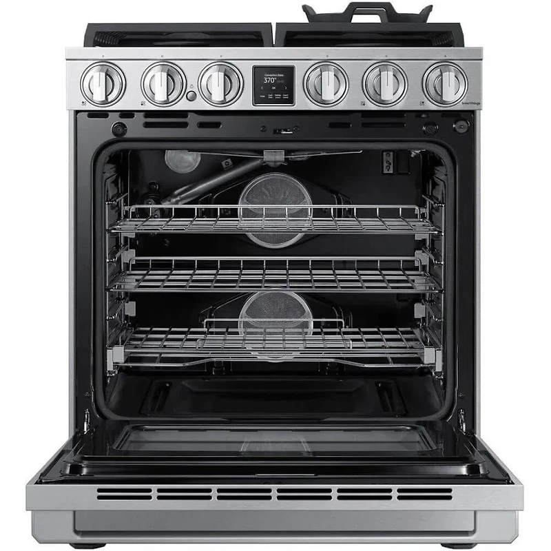 6 Cu. Ft. Silver Stainless Freestanding Smart Gas Convection Range