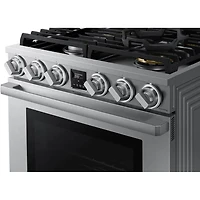 6 Cu. Ft. Silver Stainless Freestanding Smart Gas Convection Range