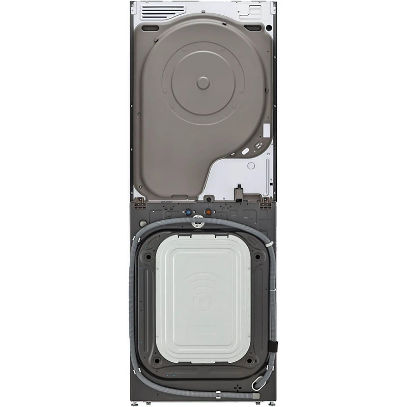 Black Steel 5 Cu. Ft. Washer/7.8 Cu. Ft. Dryer WashTower Electric Stacked Smart Laundry Center