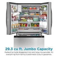 29.3 Cu. Ft. Stainless 3-Door French Door Smart Refrigerator
