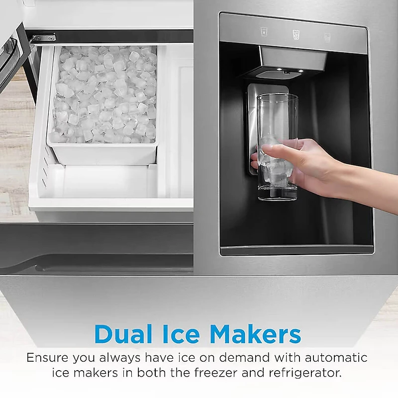 29.3 Cu. Ft. Stainless 3-Door French Door Smart Refrigerator