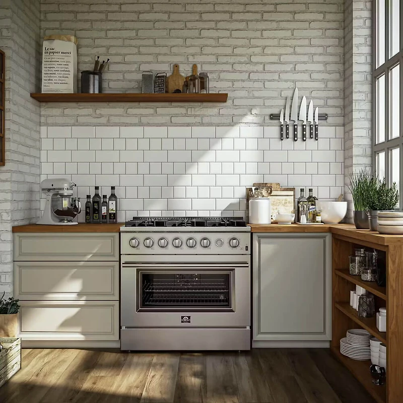 5.36 Cu. Ft. Stainless Freestanding Gas Range