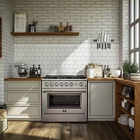 5.36 Cu. Ft. Stainless Freestanding Gas Range