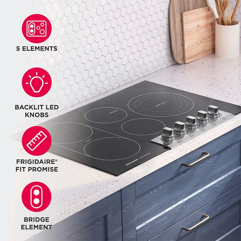 inch Stainless 5 Burner Electric Cooktop
