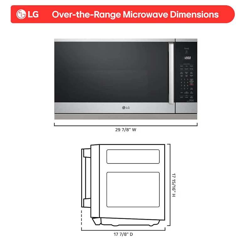 2.1 Cu. Ft. Stainless Over-the-Range Smart Microwave
