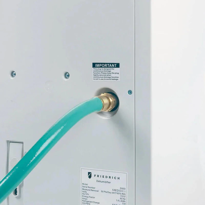 50 Pint Digital Control Dehumidifier with Built-In Drain Pump