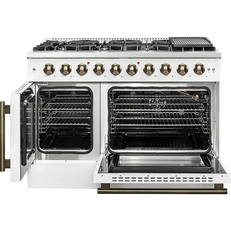 6.58 Cu. Ft. White Freestanding Double Oven Gas Range