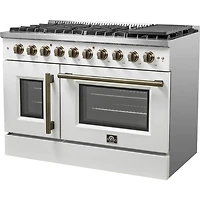 6.58 Cu. Ft. White Freestanding Double Oven Gas Range