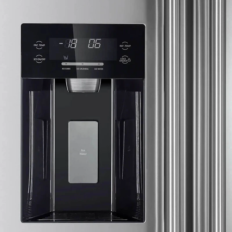 20 Cu. Ft. Stainless Counter-Depth Side-By-Side Refrigerator