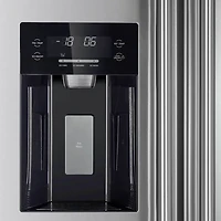 20 Cu. Ft. Stainless Counter-Depth Side-By-Side Refrigerator