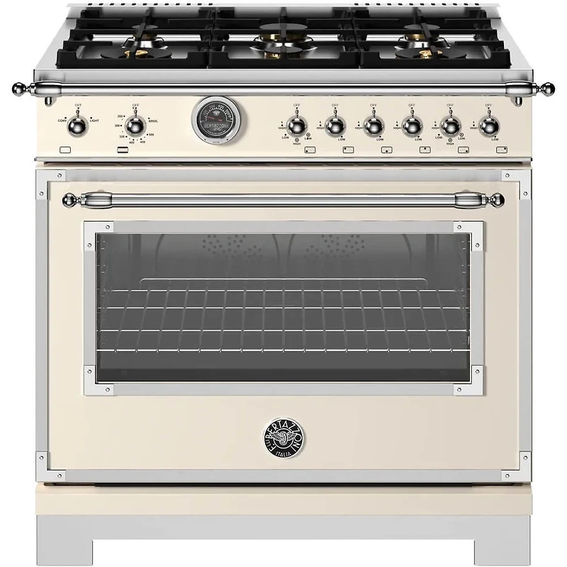 5.9 Cu. Ft. Avorio Ivory Freestanding Convection Gas Range