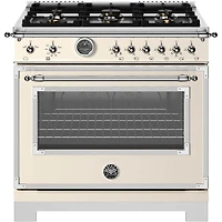 5.9 Cu. Ft. Avorio Ivory Freestanding Convection Gas Range