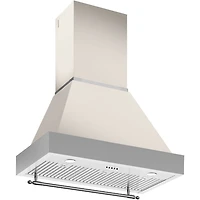 inch Avorio Ivory Wall Mount Canopy and Base Range Hood