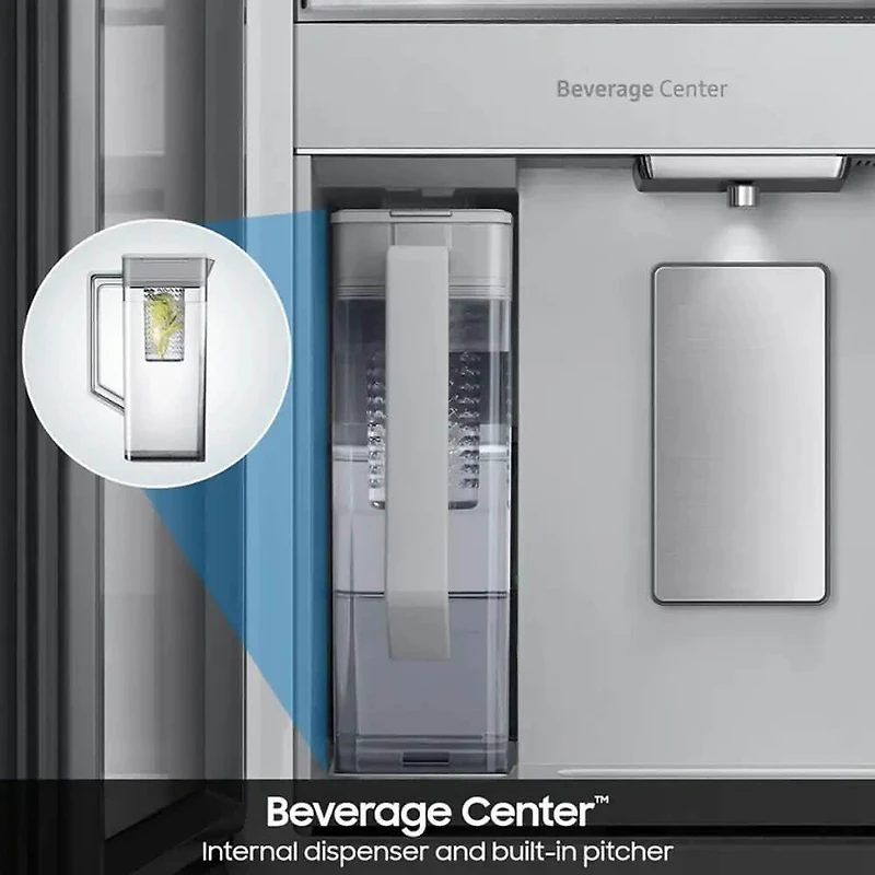 29 Cu. Ft. White Glass 4-Door French Door Smart Refrigerator with AI Family Hub - OPEN BOX