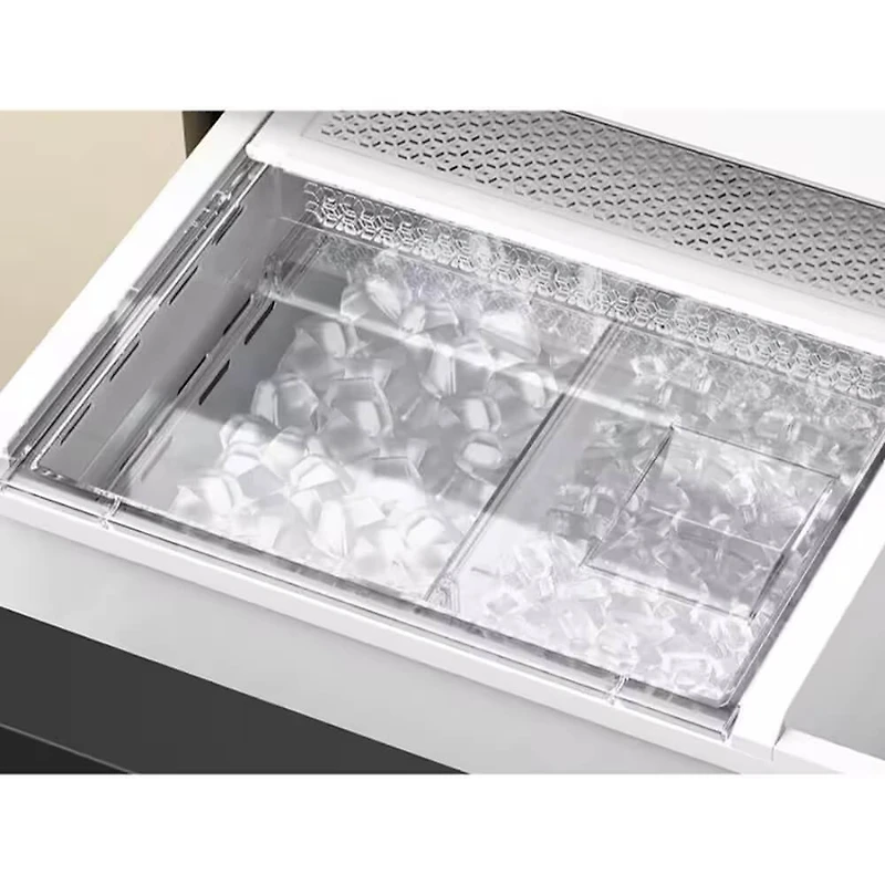 29 Cu. Ft. White Glass 4-Door French Door Smart Refrigerator with AI Family Hub - OPEN BOX