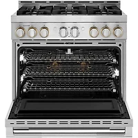 5.1 Cu. Ft. Stainless 6 Burner Smart Gas Range 