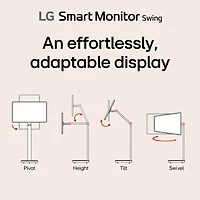 32 inch 4K UHD IPS 60Hz Touchscreen Smart Monitor Swing With Rolling Stand