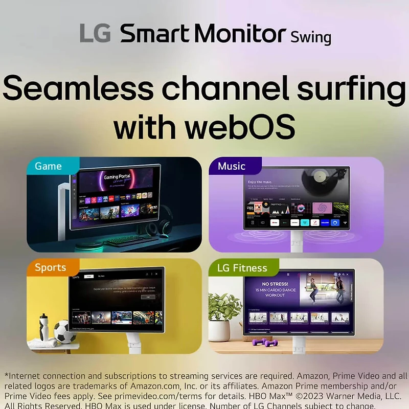 32 inch 4K UHD IPS 60Hz Touchscreen Smart Monitor Swing With Rolling Stand