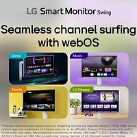 32 inch 4K UHD IPS 60Hz Touchscreen Smart Monitor Swing With Rolling Stand