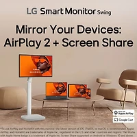 32 inch 4K UHD IPS 60Hz Touchscreen Smart Monitor Swing With Rolling Stand