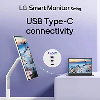 32 inch 4K UHD IPS 60Hz Touchscreen Smart Monitor Swing With Rolling Stand