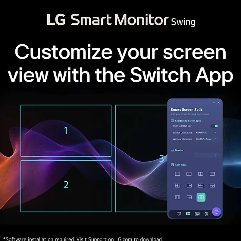 32 inch 4K UHD IPS 60Hz Touchscreen Smart Monitor Swing With Rolling Stand