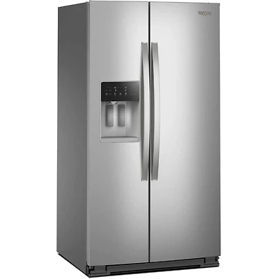 28.4 Cu. Ft. Stainless Side-by-Side Freestanding Refrigerator with Ice and Water Dispenser