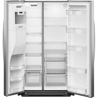 28.4 Cu. Ft. Stainless Side-by-Side Freestanding Refrigerator with Ice and Water Dispenser