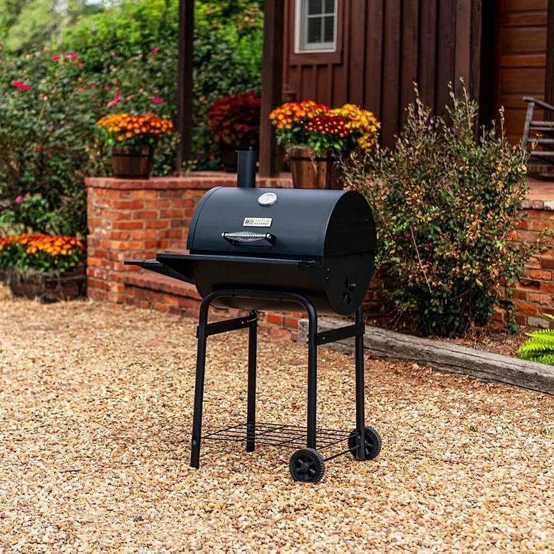 American Gourmet 625 Charcoal Black Barrel Grill