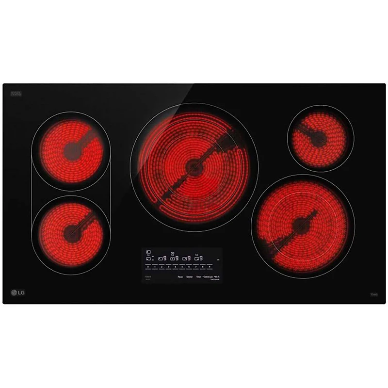 36 inch Black 5 Burner Electric Smoothtop Cooktop