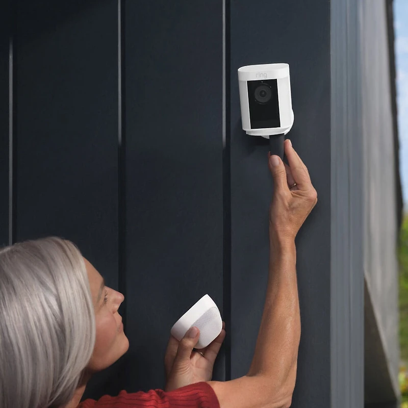 Spotlight Cam Pro Outdoor 2K Video Battery Surveillance Camera - White