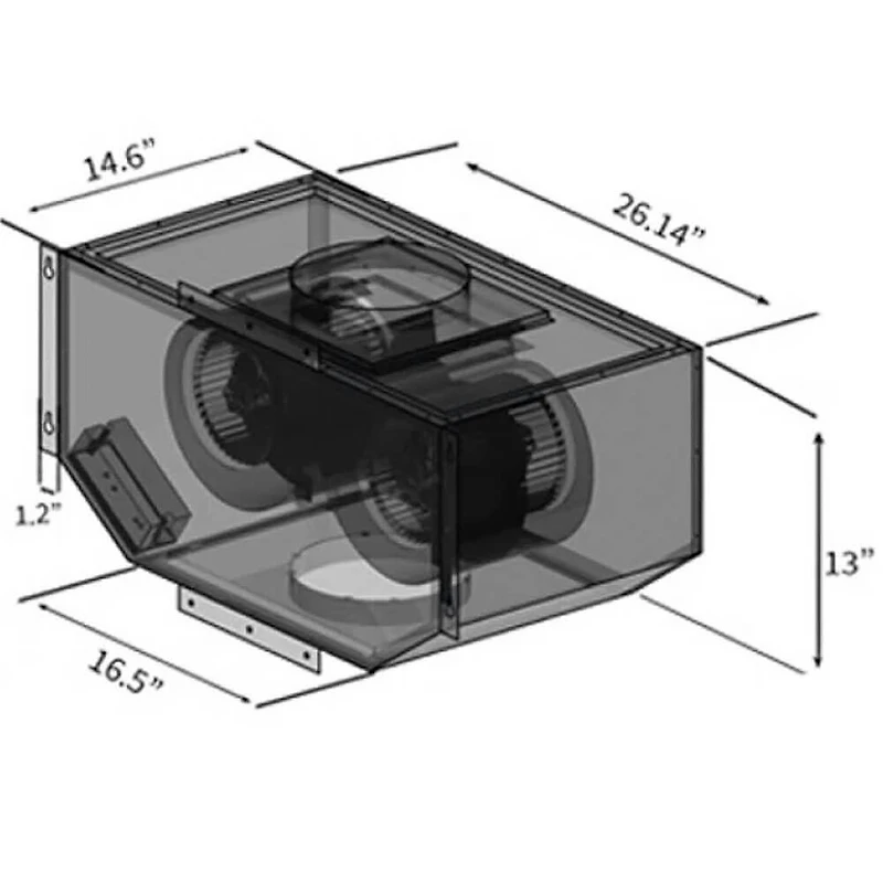 700 CFM Dual Remote Internal Blower for Range Hoods