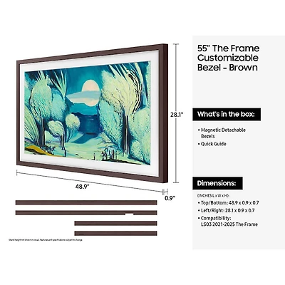 55 inch The Frame Customizable Bezel - Modern Brown
