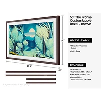 55 inch The Frame Customizable Bezel - Modern Brown