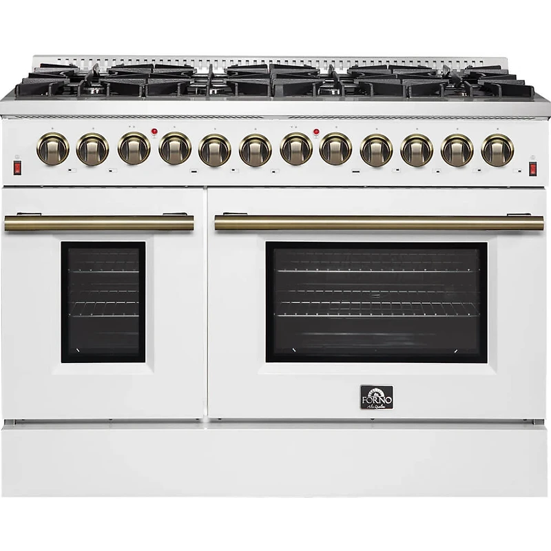 48 inch Stainless Galiano Freestanding Double Pro Gas Range