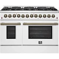 48 inch Stainless Galiano Freestanding Double Pro Gas Range