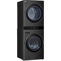 5 Cu. Ft. Washer/7.4 Cu. Ft. Dryer Black Steel Washtower Electric Stacked Laundry Center