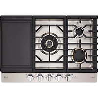 30 inch Stainless 5 Burner Gas Cooktop