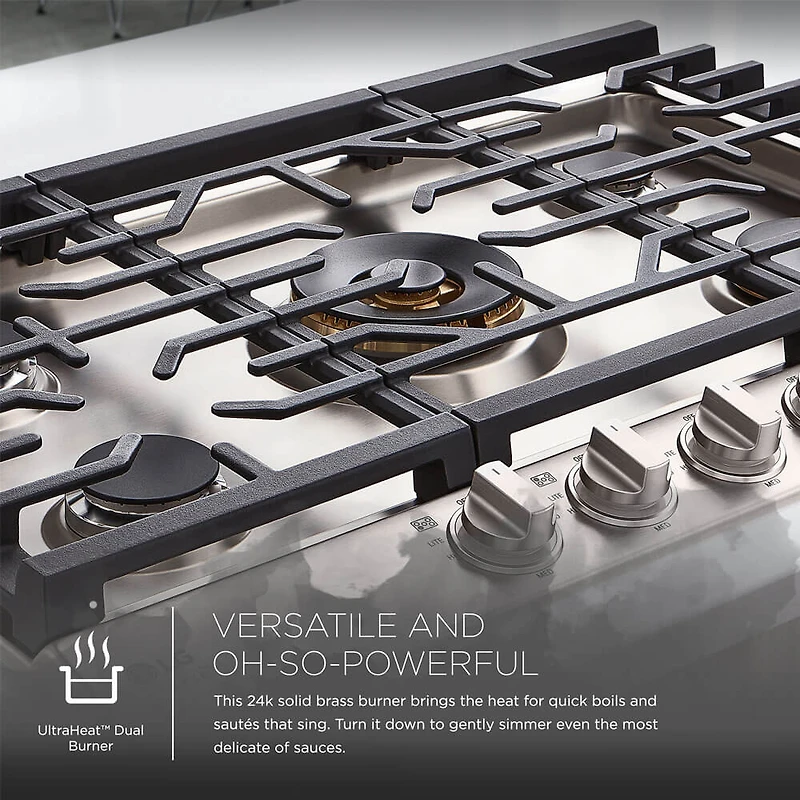 30 inch Stainless 5 Burner Gas Cooktop