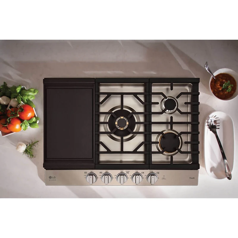 30 inch Stainless 5 Burner Gas Cooktop